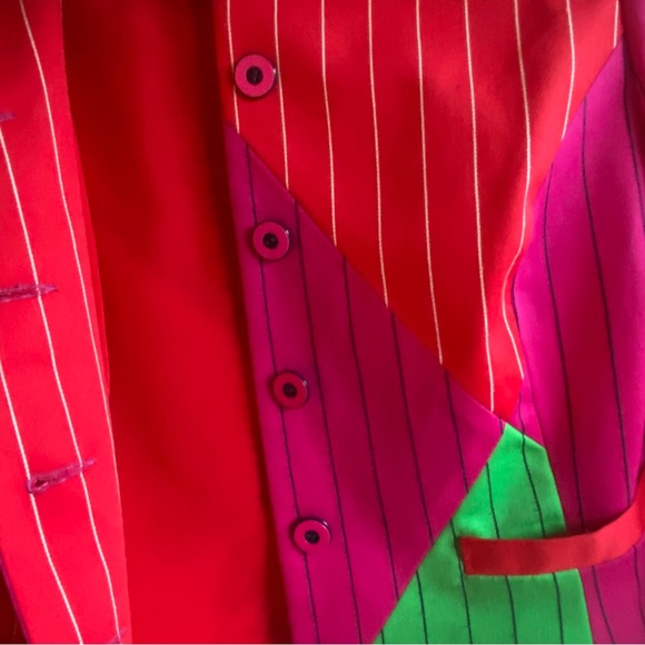 Koos Van Den Akker Neiman Marcus 80s wool color patchwork cropped jacket - Picture 5 of 8